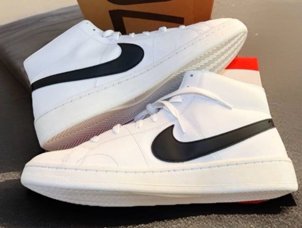 NIKE COURT ROYALE 2 MID WHITE BLACK ONYX
